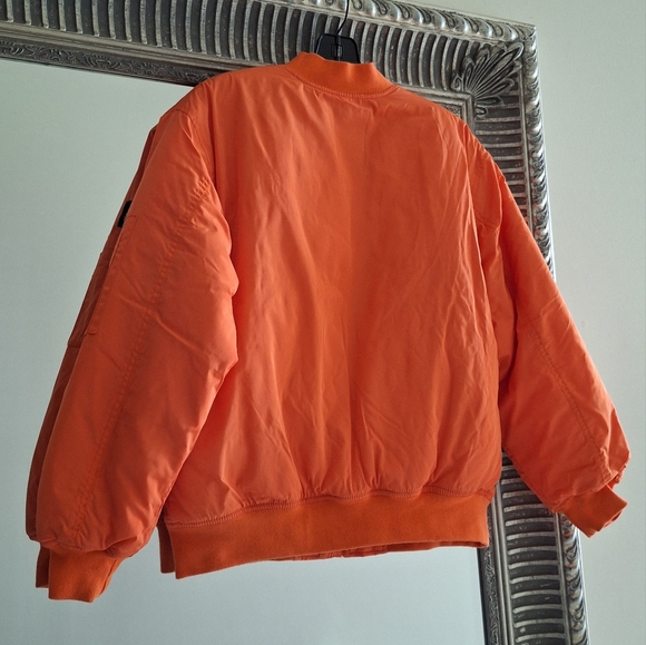 ZARA Kids' Orange Bomber Jacket Size M - Picture 3 of 9